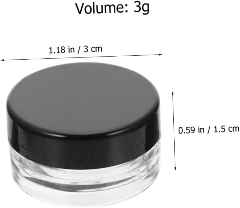Mobestech 20 Pcs Plastic Cream Jars Cosmetic Sample Containers With Lids Travel Size - Image 3